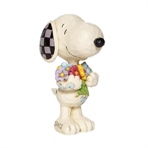 Peanuts - H: 7,5 cm. Snoopy with Flowers mini